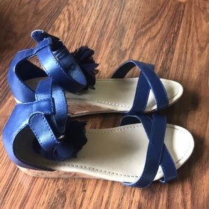 Girls Navy blue sandals. Size 13